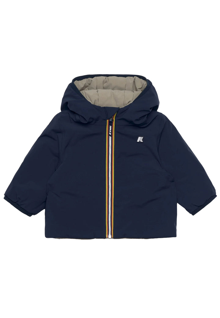 K-WAY Giubbotto K-WAY da BAMBINI - BLUE DEPTH - GREEN OAK