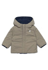 K-WAY Giubbotto K-WAY da BAMBINI - BLUE DEPTH - GREEN OAK