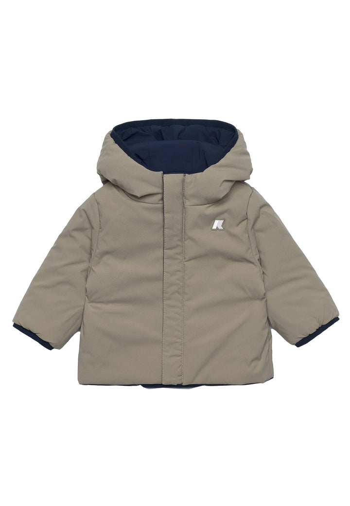 K-WAY Giubbotto K-WAY da BAMBINI - BLUE DEPTH - GREEN OAK