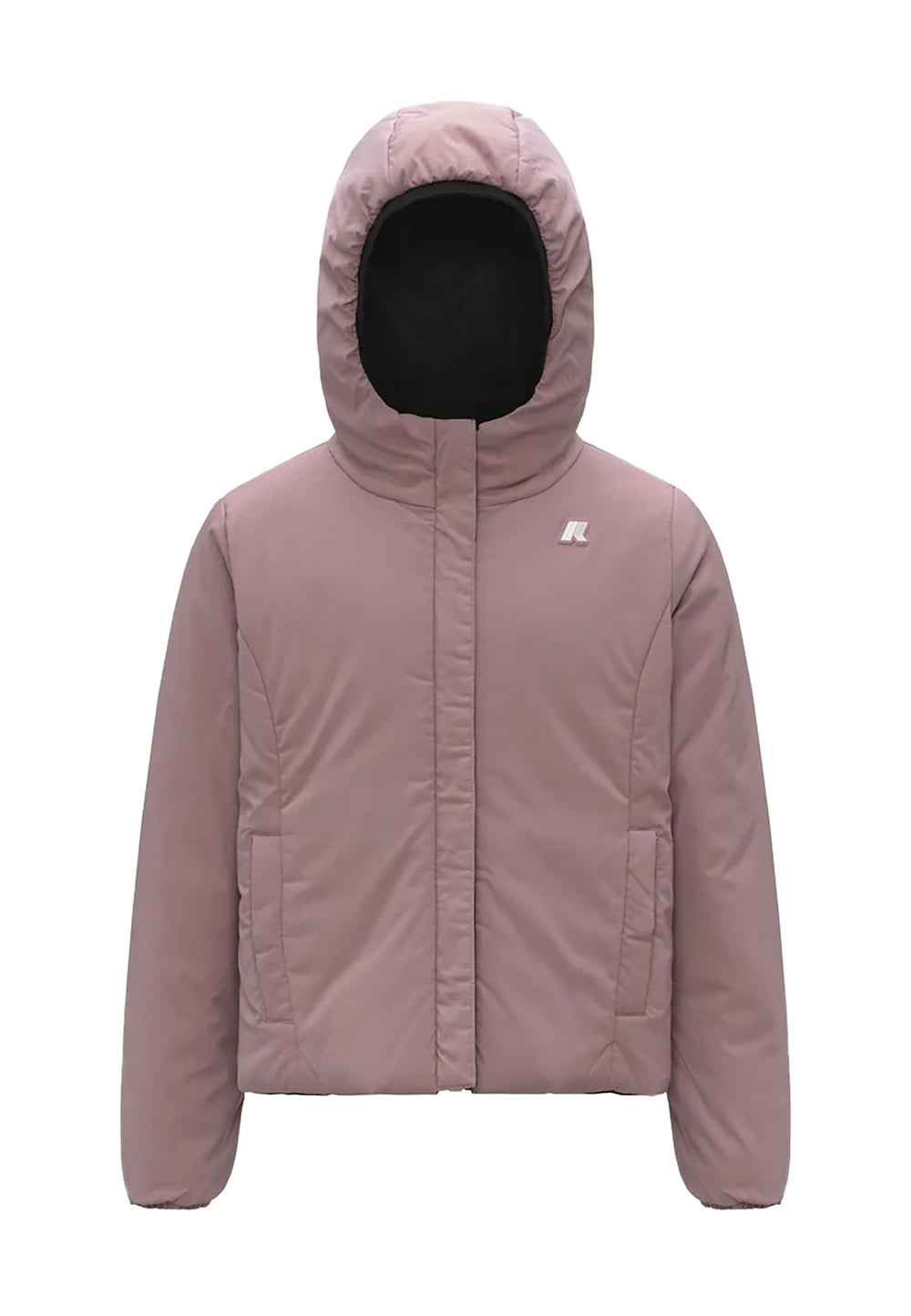 K-WAY Giubbotto K-WAY da BAMBINA - BLACK PURE - ROSE PINKISH