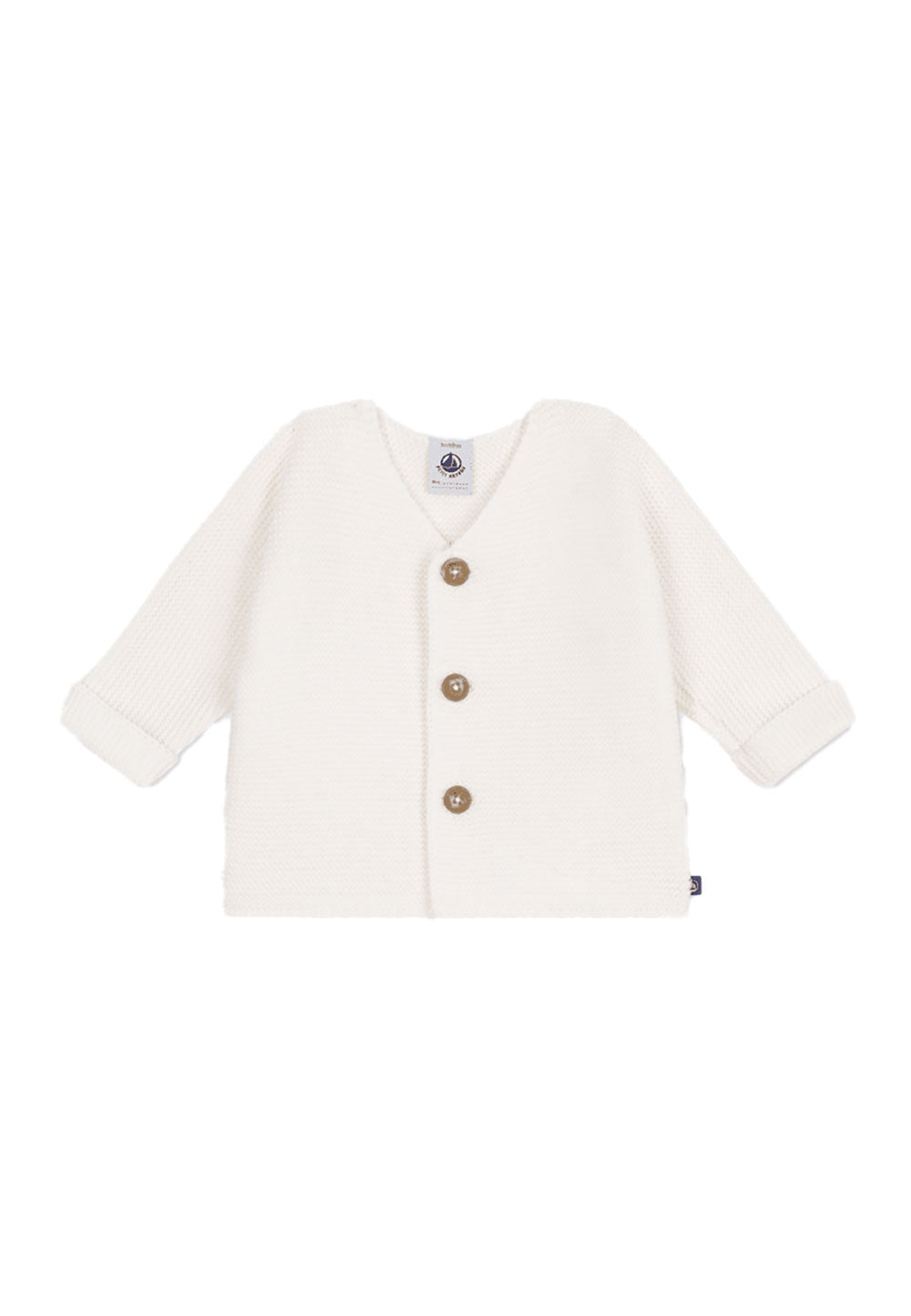 PETIT BATEAU Cardigan PETIT BATEAU da NEONATI - Marshmallow