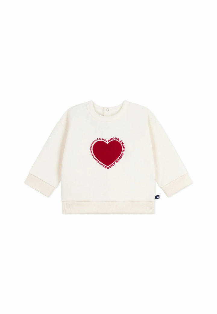 PETIT BATEAU Felpa PETIT BATEAU da BAMBINA - Milk