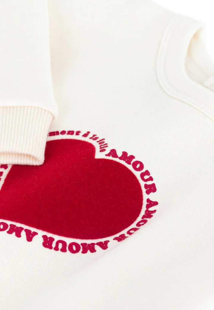 PETIT BATEAU Felpa PETIT BATEAU da BAMBINA - Milk
