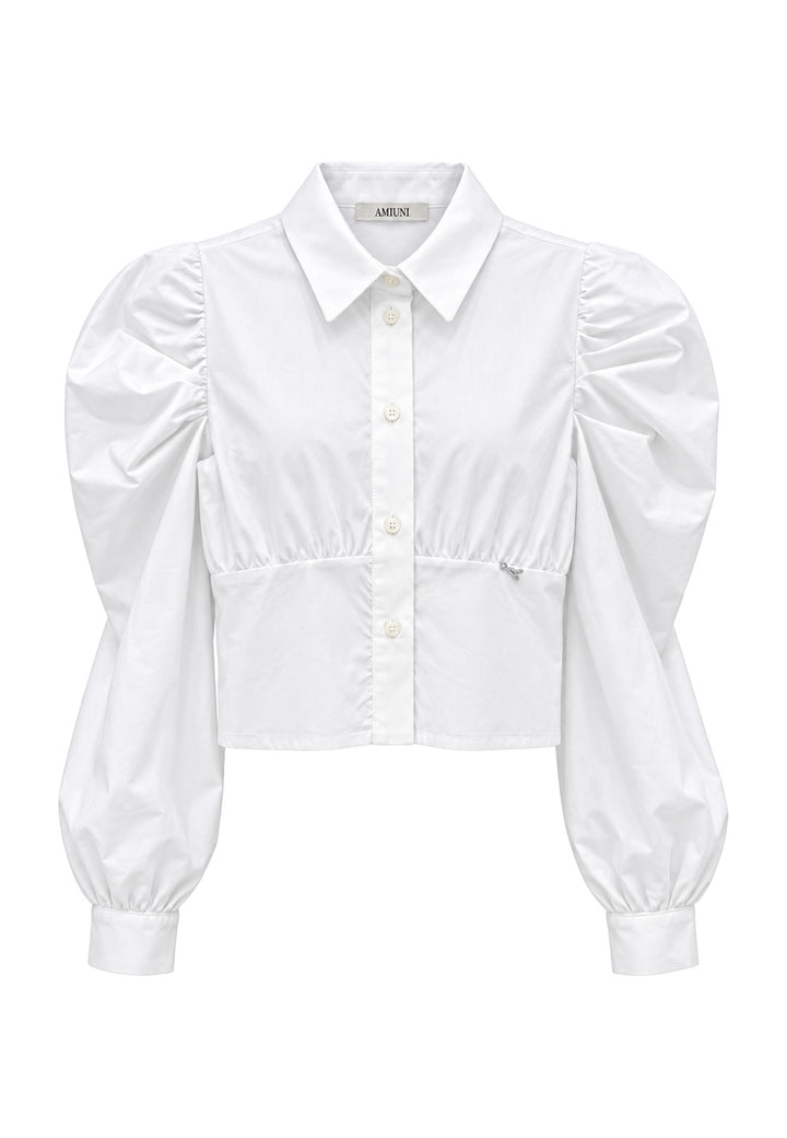 Camicia bambina bianca Amiuni AG261582SMG vista principale