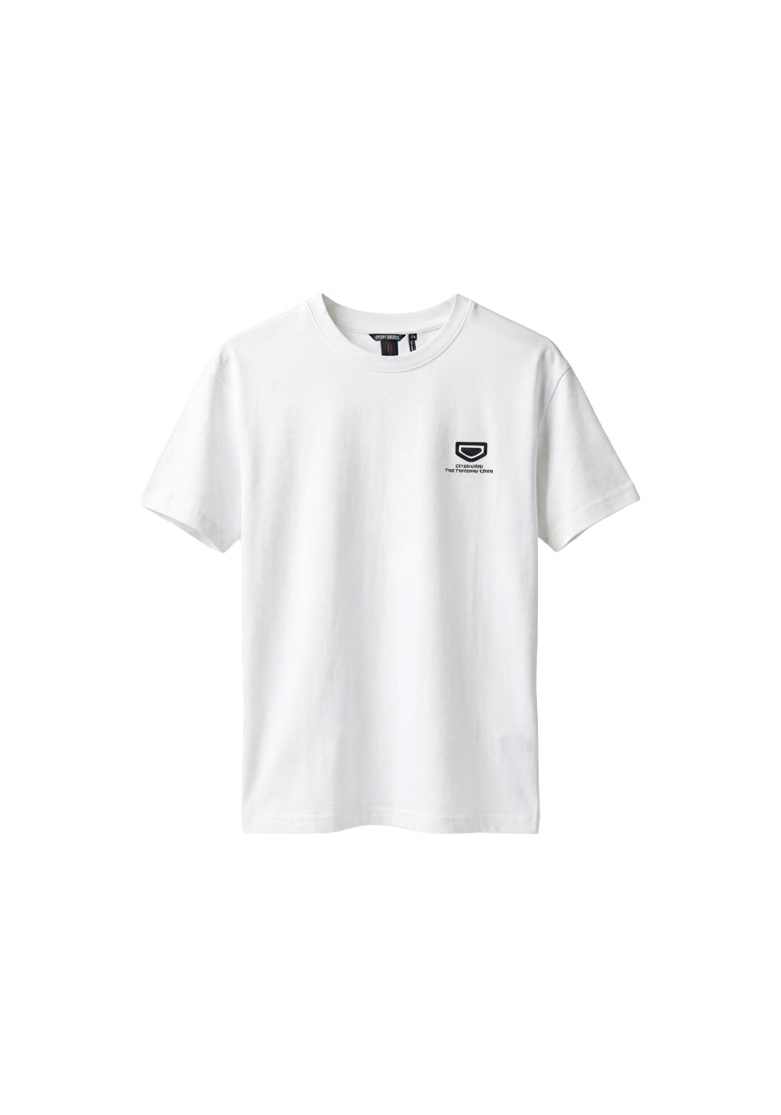 T-shirt crema Antony Morato bambino vista frontale con logo sul petto