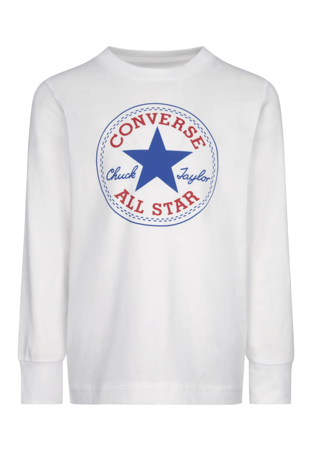 T-shirt bianca Converse bambini con logo frontale