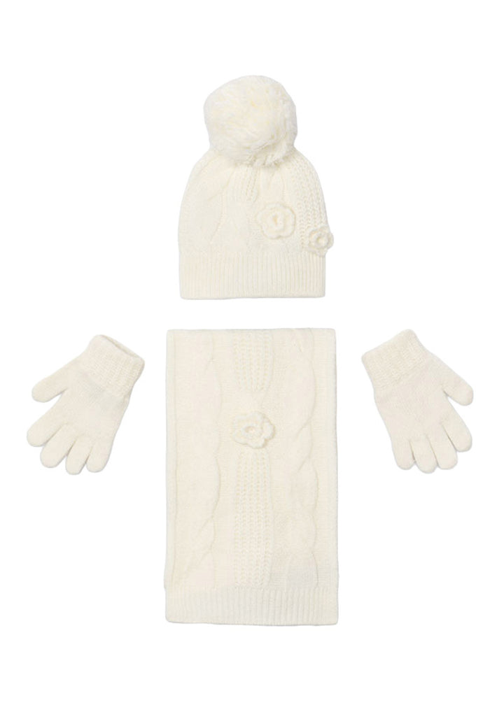 Completo da bambina Mayoral 10303 panna - vista frontale