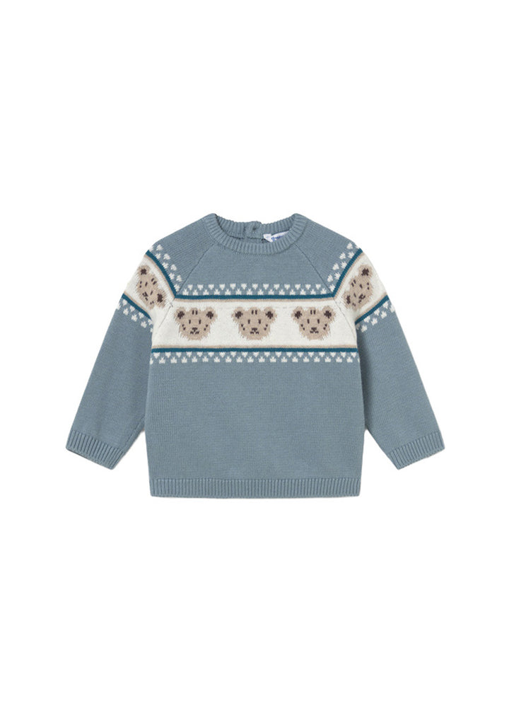 Pullover da bambino Mayoral 2375 azzurro fantasia - vista frontale