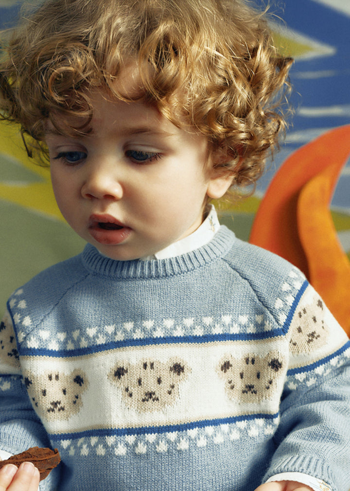 Pullover da bambino Mayoral 2375 azzurro fantasia - dettaglio 3