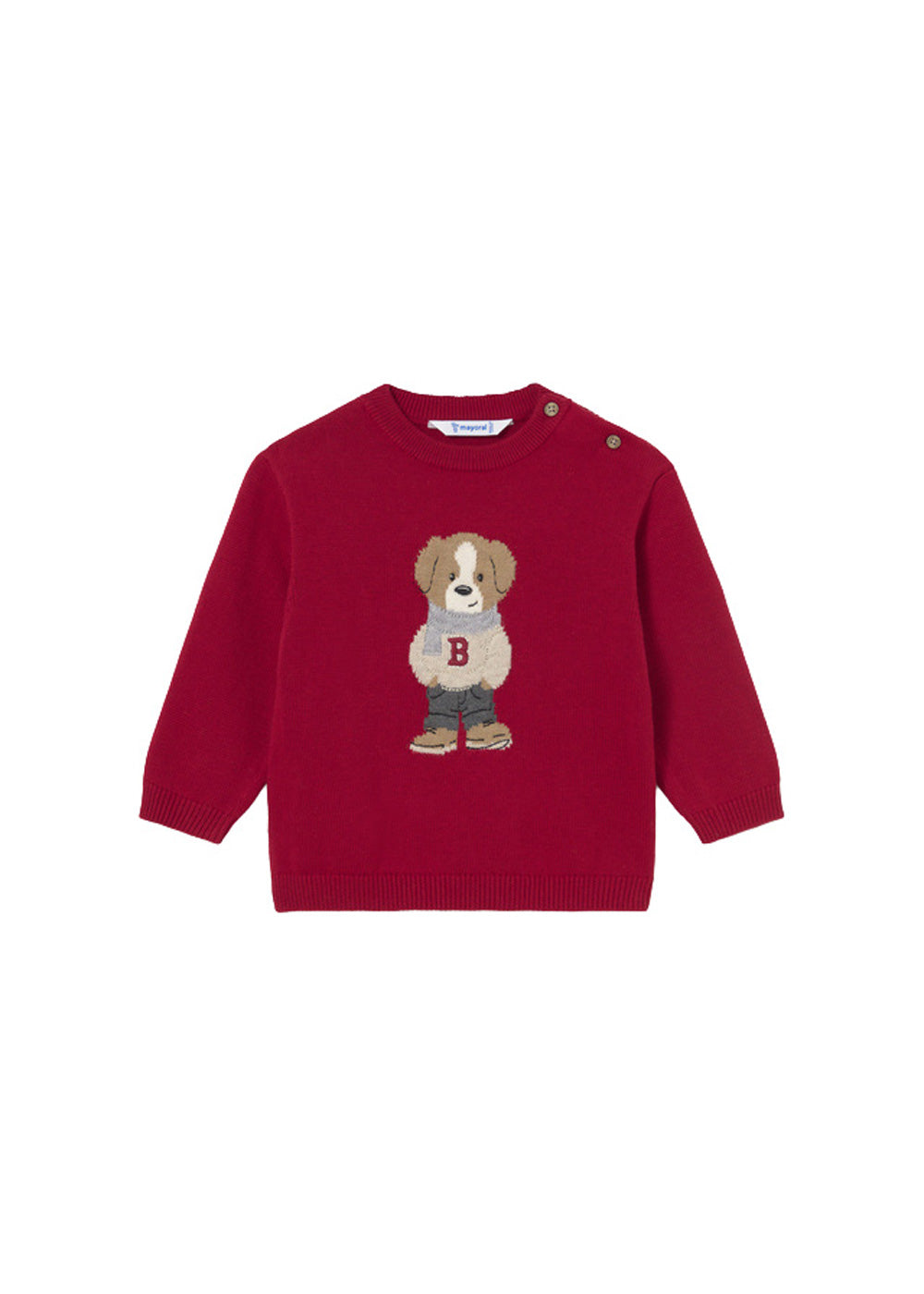Pullover da bambino Mayoral 2377 rosso - vista frontale