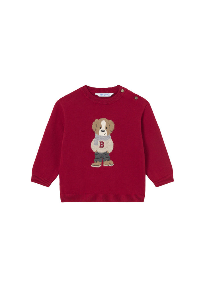 Pullover da bambino Mayoral 2377 rosso - vista frontale