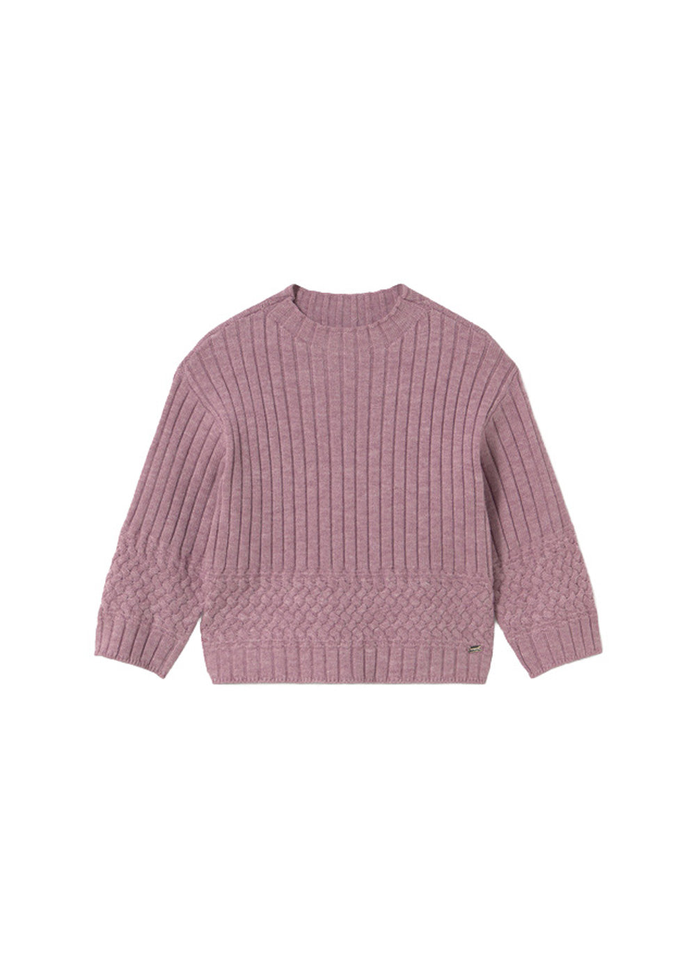 Pullover da bambina Mayoral 2382 malva - vista frontale
