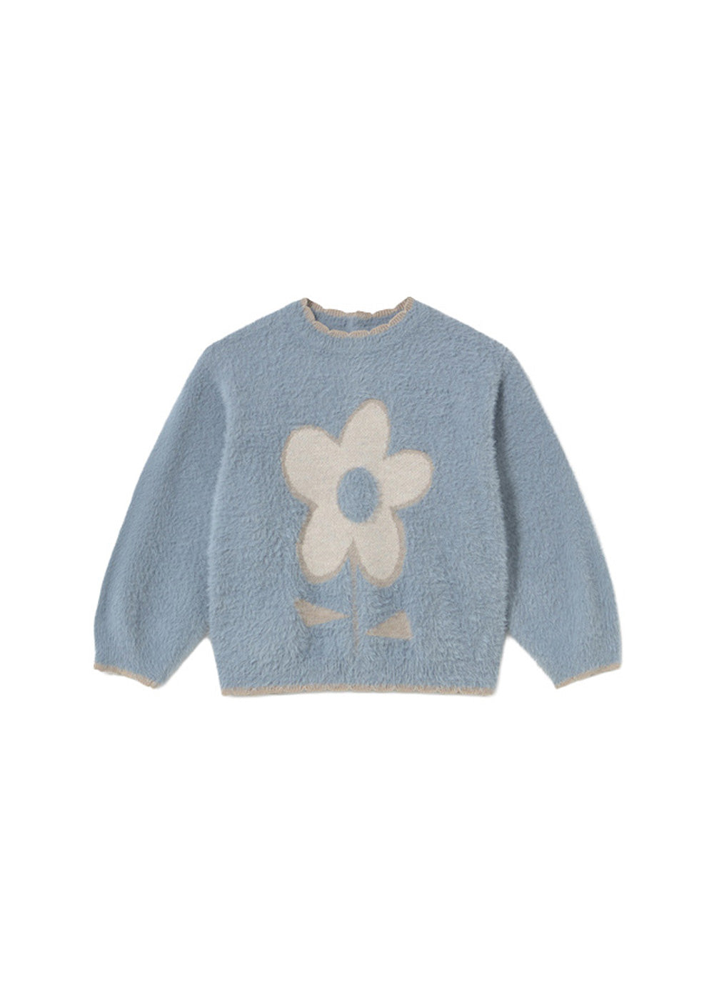 Pullover da bambina Mayoral 2383 azzurro - vista frontale