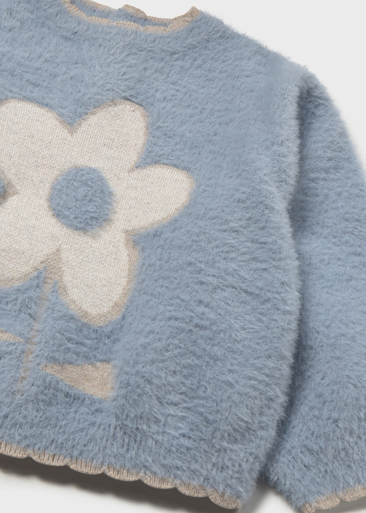 Pullover da bambina Mayoral 2383 azzurro - dettaglio 2
