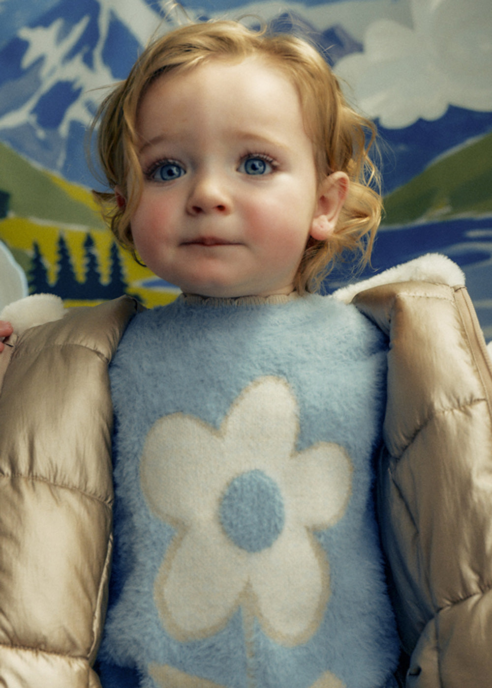Pullover da bambina Mayoral 2383 azzurro - dettaglio 3