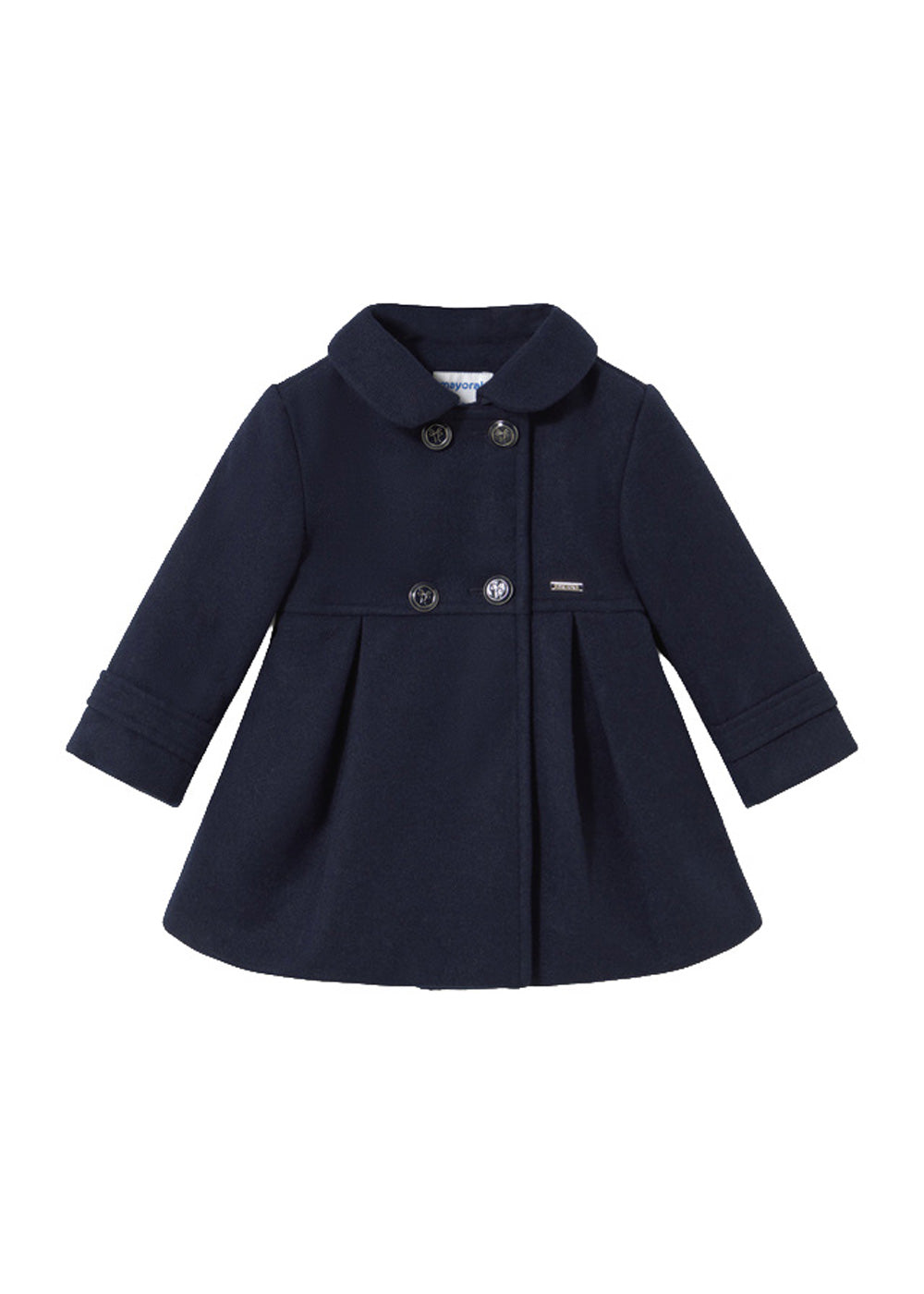 Cappotto da bambina Mayoral 2415 blu navy - vista frontale
