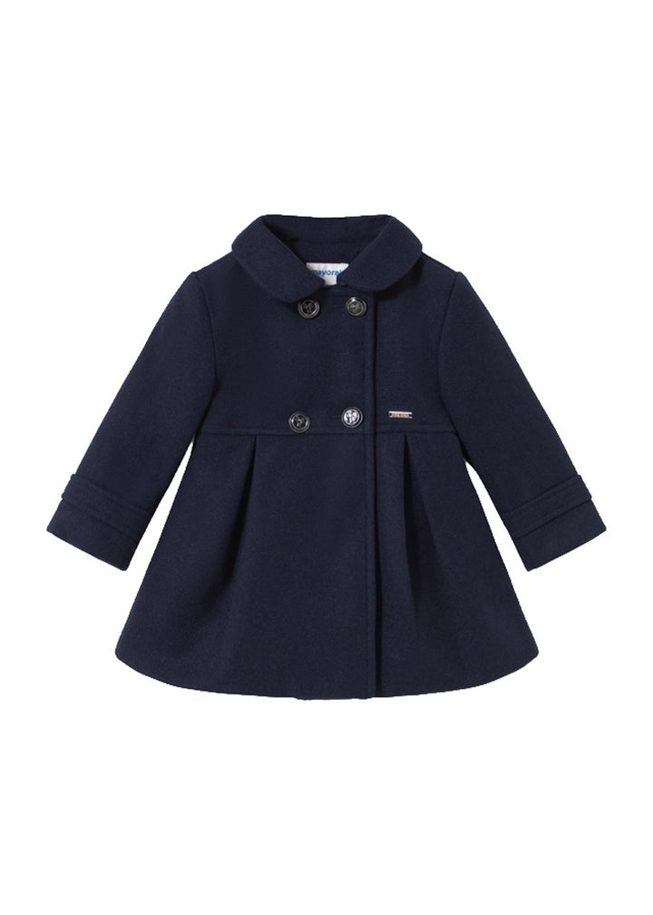 Cappotto da bambina Mayoral 2415 blu navy - vista frontale