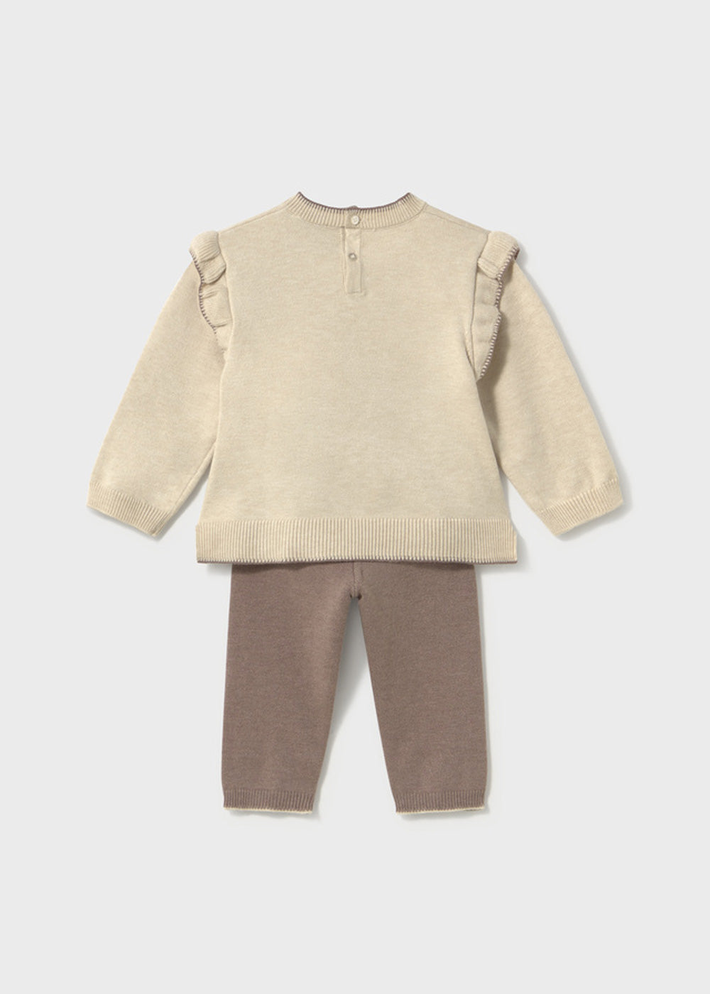 Completo da bambina Mayoral 2557 beige e marrone - dettaglio 1