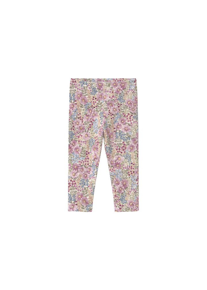 Leggings da bambina Mayoral 2778 multicolore a fiori - vista frontale