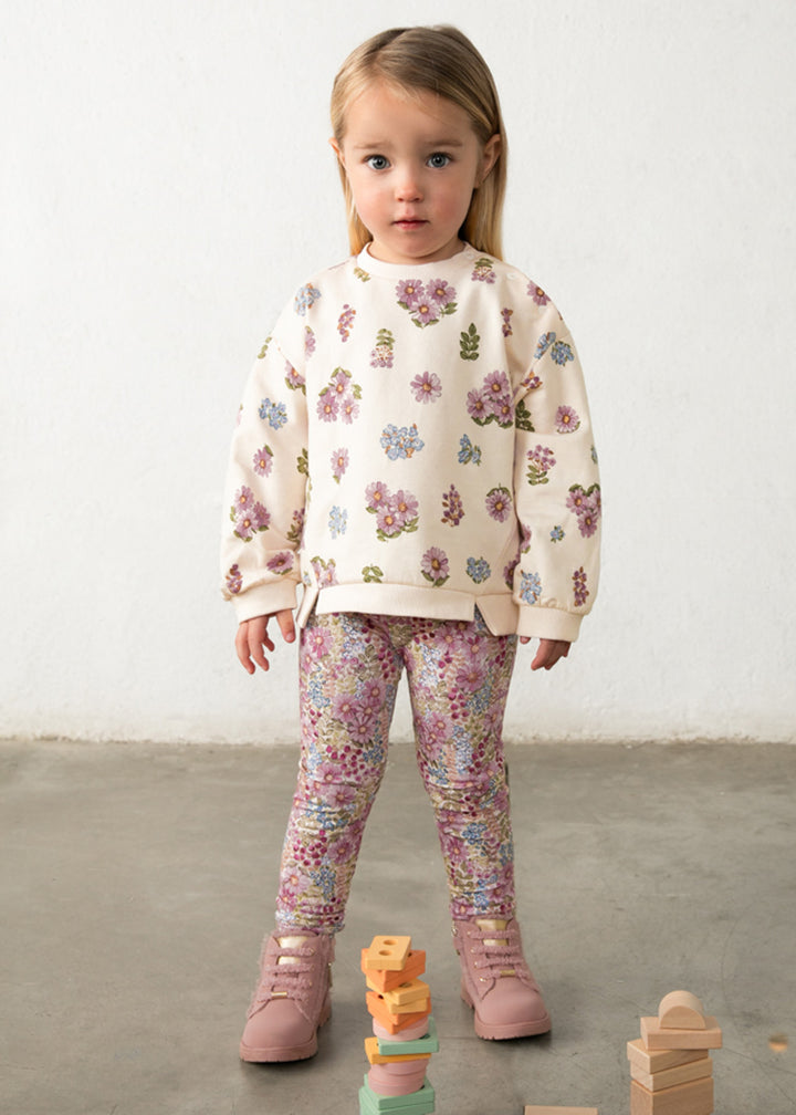 Leggings da bambina Mayoral 2778 multicolore a fiori - dettaglio 3