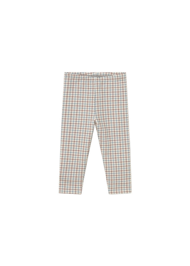 Leggings da bambina Mayoral 2779 beige a quadri - vista frontale