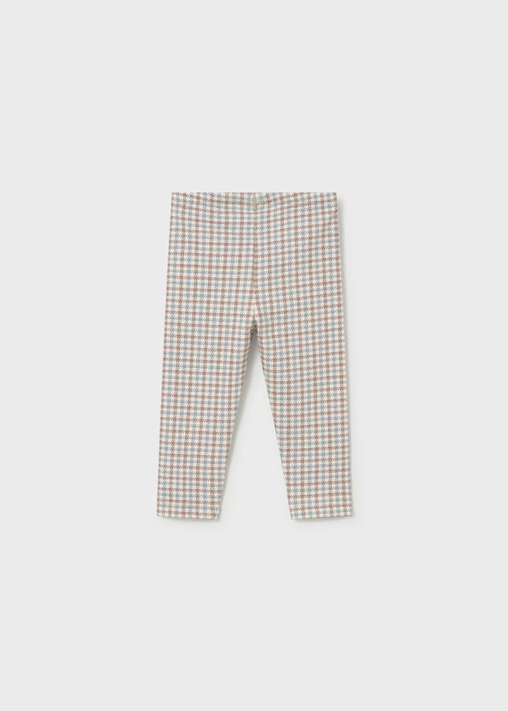 Leggings da bambina Mayoral 2779 beige a quadri - dettaglio 1