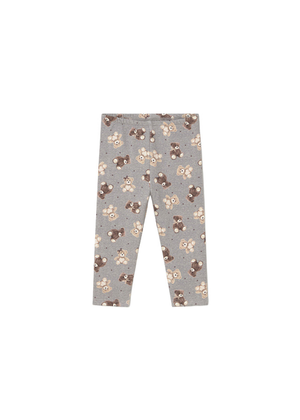 Leggings da bambina Mayoral 2779 grigio con stampa - vista frontale