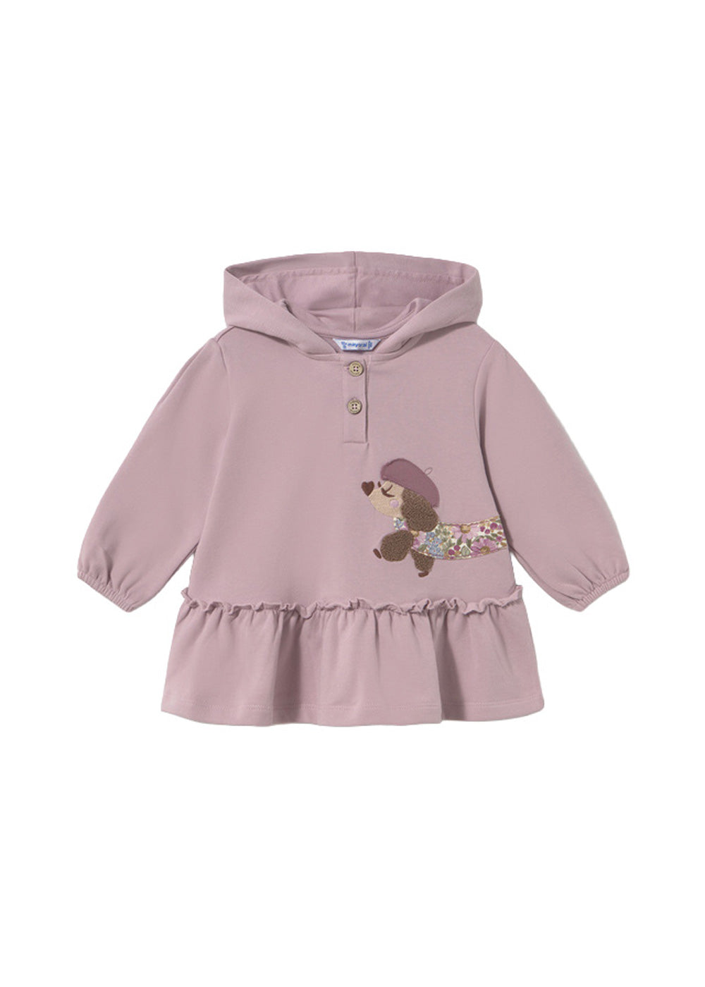 Abito da bambina Mayoral 2937 malva - vista frontale