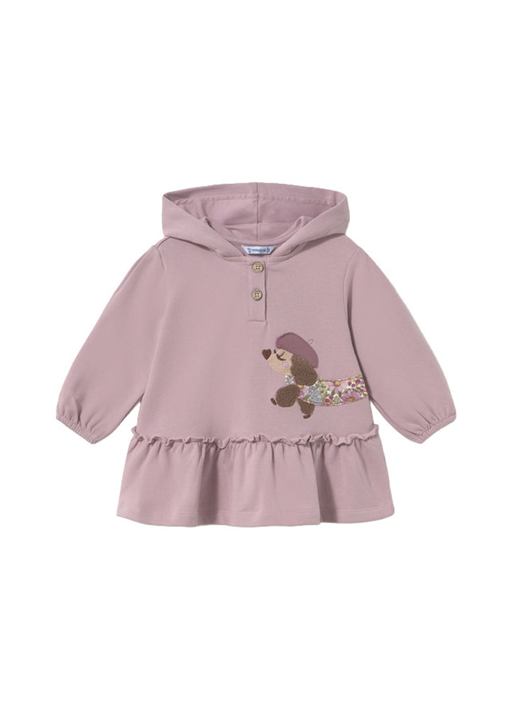 Abito da bambina Mayoral 2937 malva - vista frontale