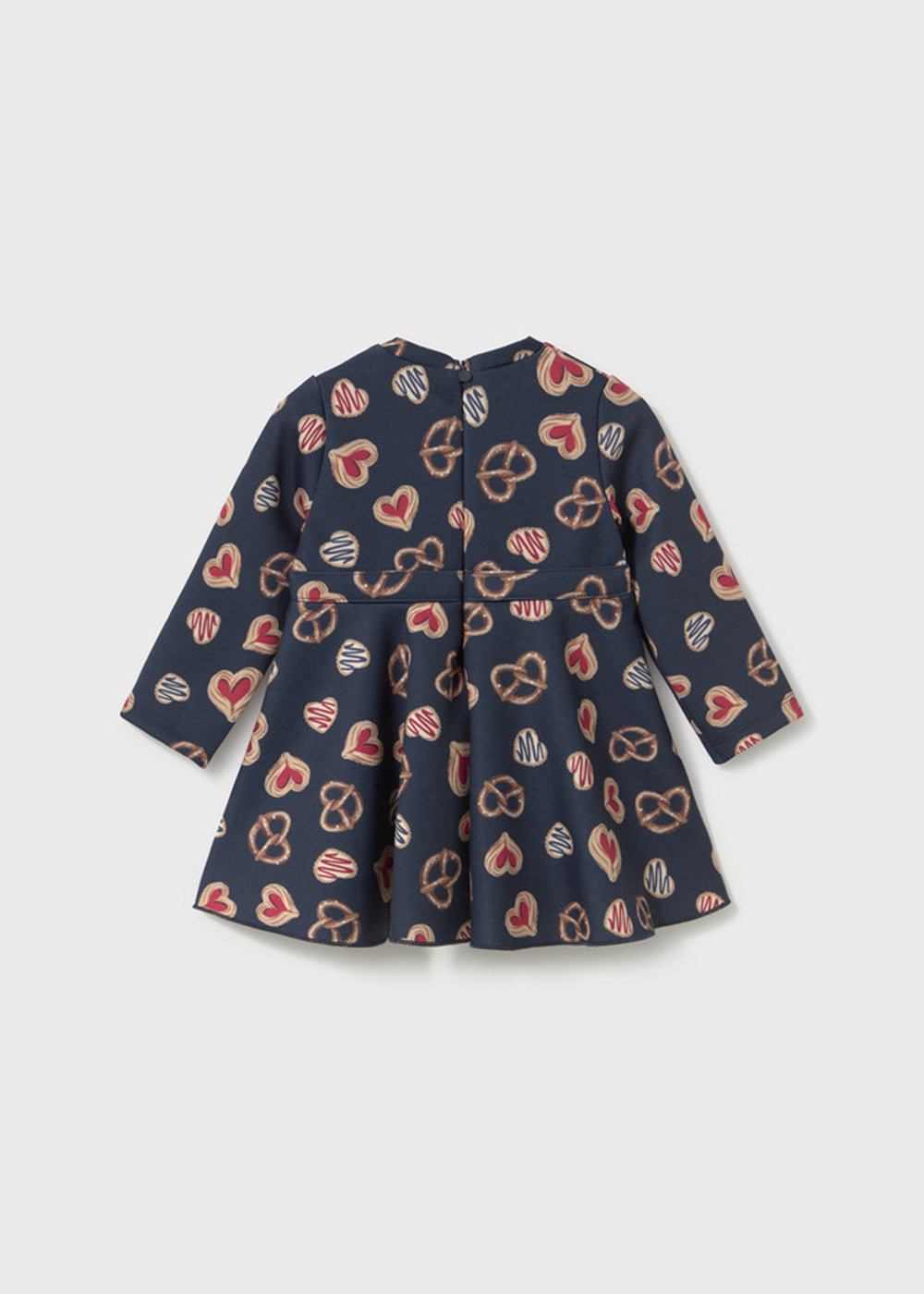 Abito da bambina Mayoral 2947 blu navy con cuori - dettaglio 1