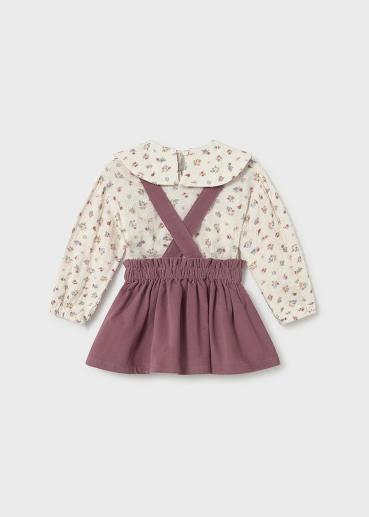 Completo da bambina Mayoral 2950 floreale e malva - dettaglio 1