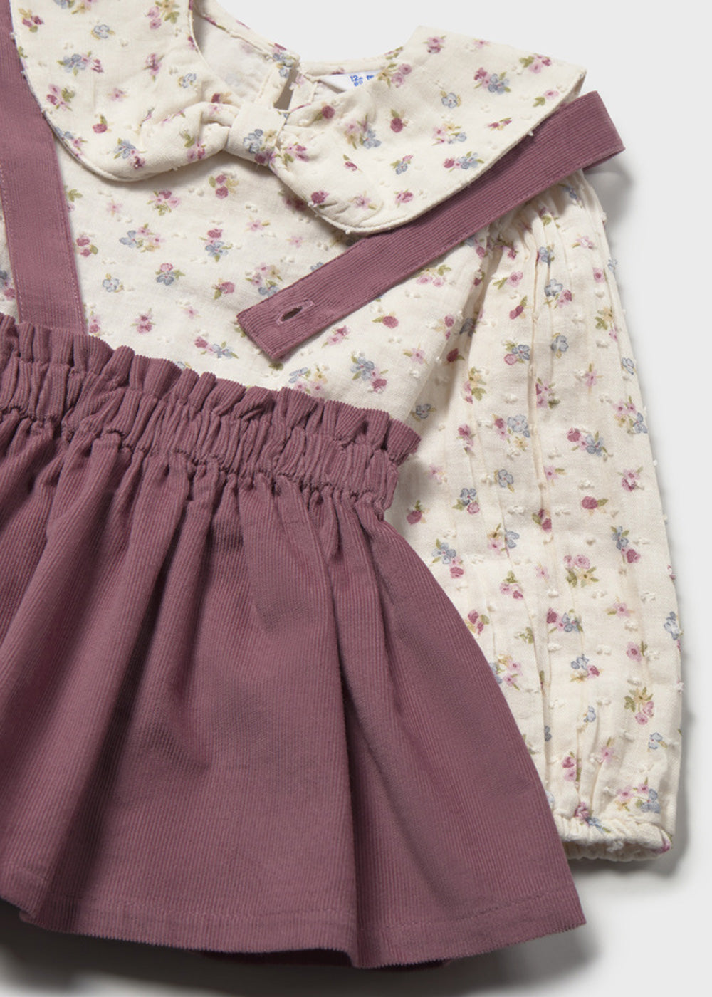 Completo da bambina Mayoral 2950 floreale e malva - dettaglio 2