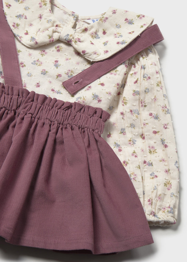 Completo da bambina Mayoral 2950 floreale e malva - dettaglio 2