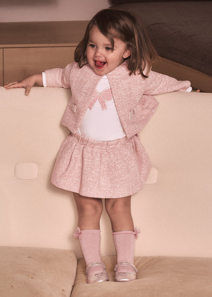 Completo da bambina Mayoral 2954 panna e beige - dettaglio 4