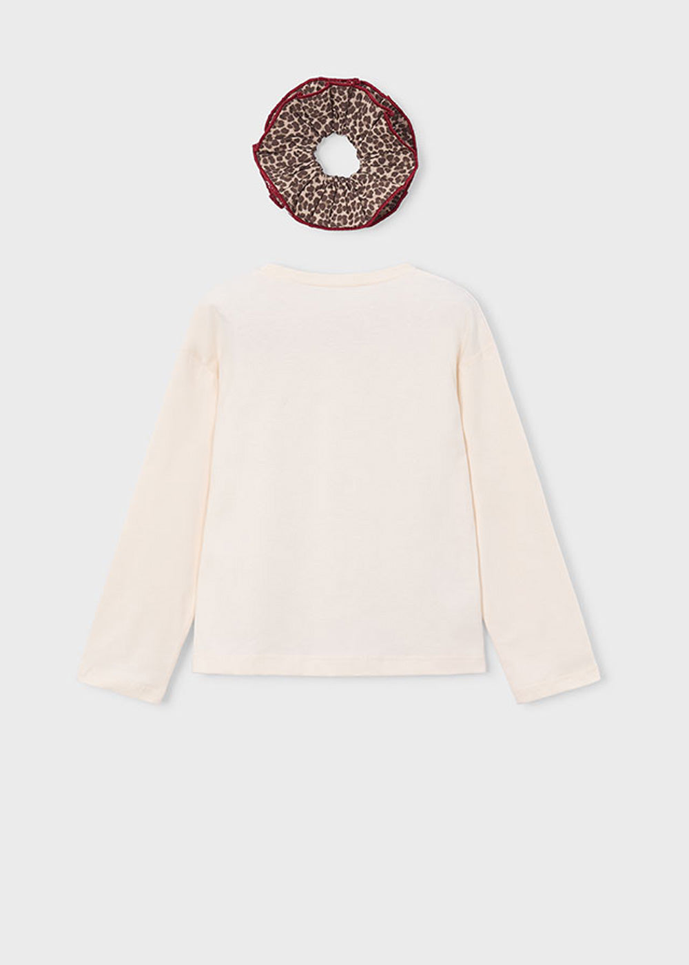 T-shirt da bambina Mayoral 4028 rosa con stampa - dettaglio 1
