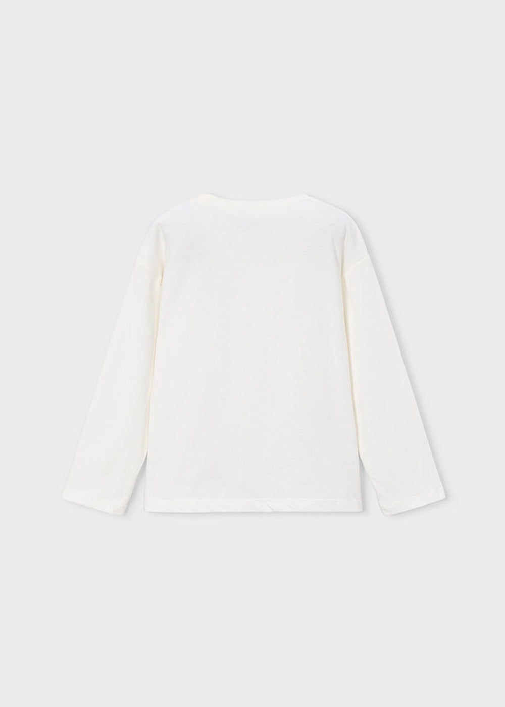 T-shirt da bambina Mayoral 4031 bianca con cuore - dettaglio 1