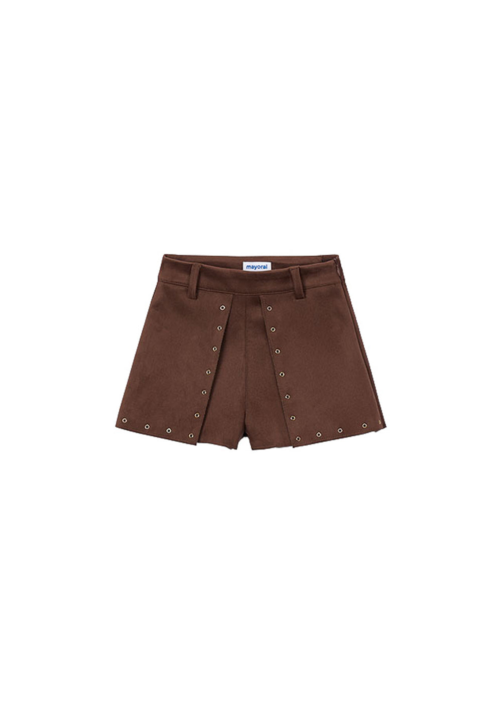 Shorts da bambina Mayoral 4228 castagna - vista frontale