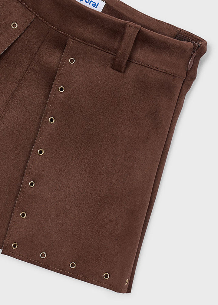 Shorts da bambina Mayoral 4228 castagna - dettaglio 2
