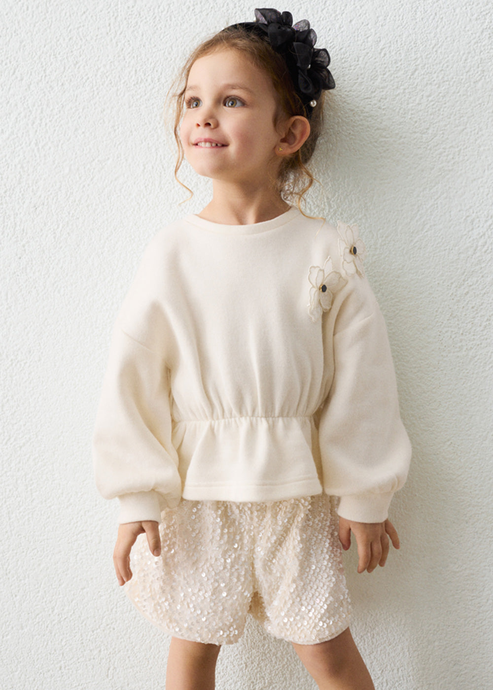 Completo da bambina Mayoral 4231 panna - dettaglio 3