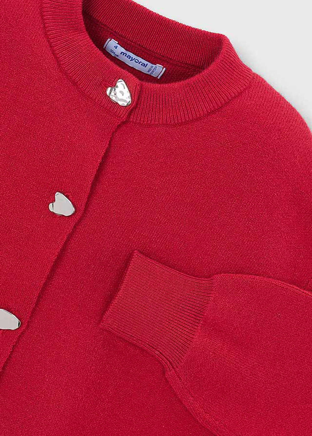 Cardigan da bambina Mayoral 4326 rosso - dettaglio 2