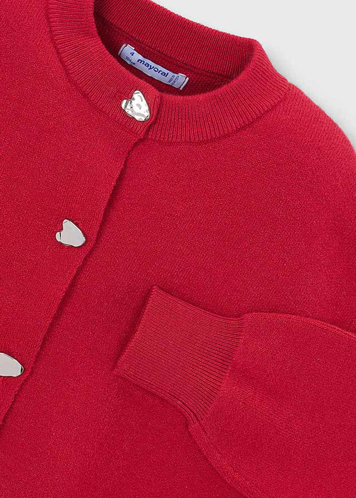 Cardigan da bambina Mayoral 4326 rosso - dettaglio 2