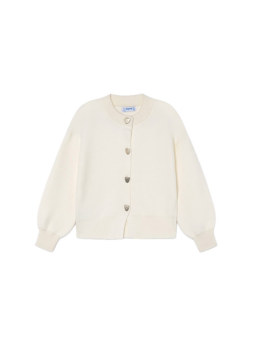 Cardigan da bambina Mayoral 4326 panna - vista frontale
