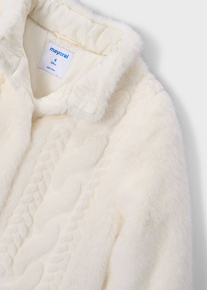 Cappotto da bambina Mayoral 4415 panna - dettaglio 2