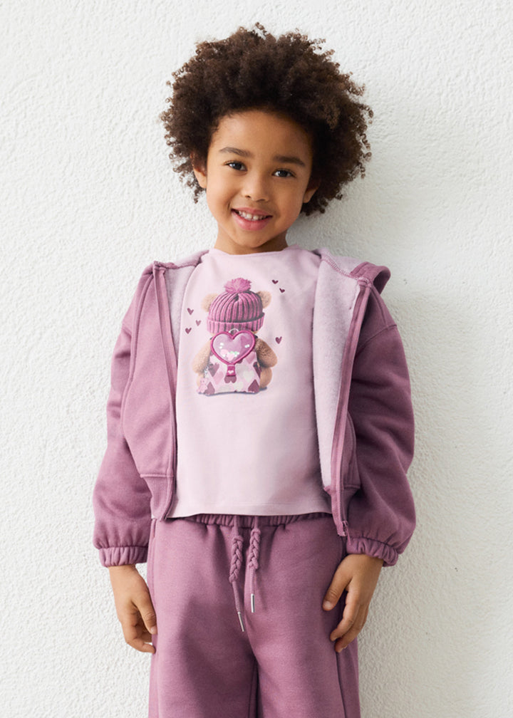 Felpa da bambina Mayoral 4423 viola - dettaglio 3