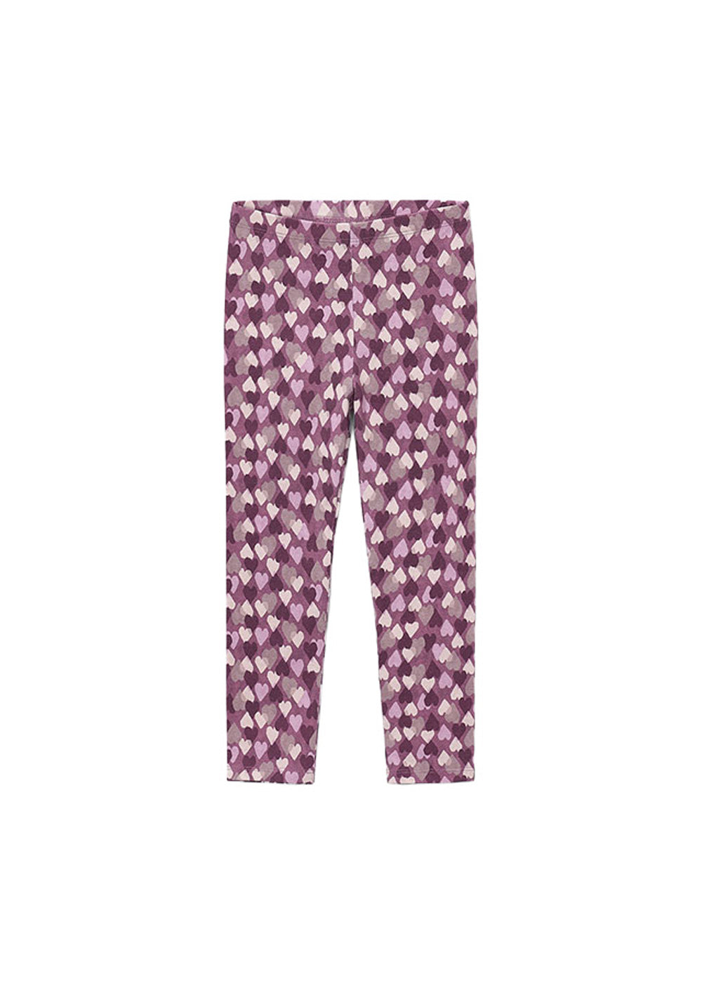 Leggings da bambina Mayoral 4701 malva fantasia - vista frontale