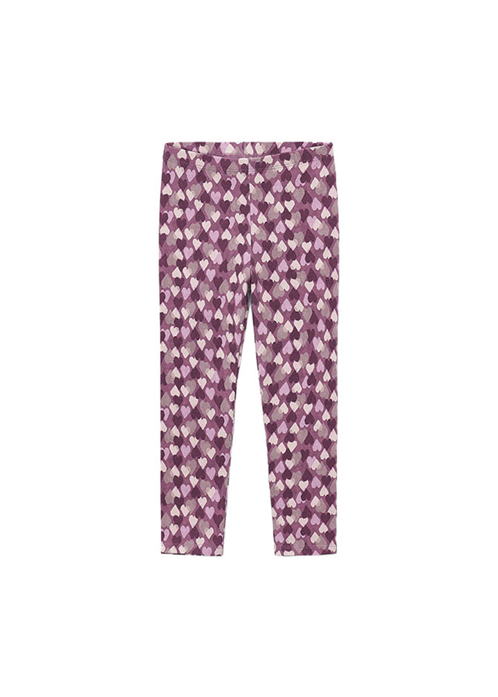 Leggings da bambina Mayoral 4701 malva fantasia - vista frontale