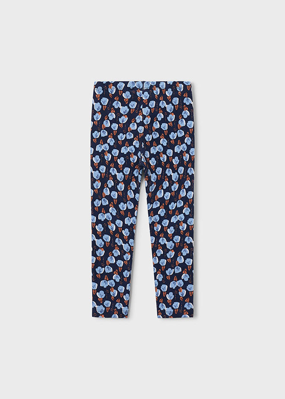 Leggings da bambina Mayoral 4701 blu a fiori - dettaglio 1