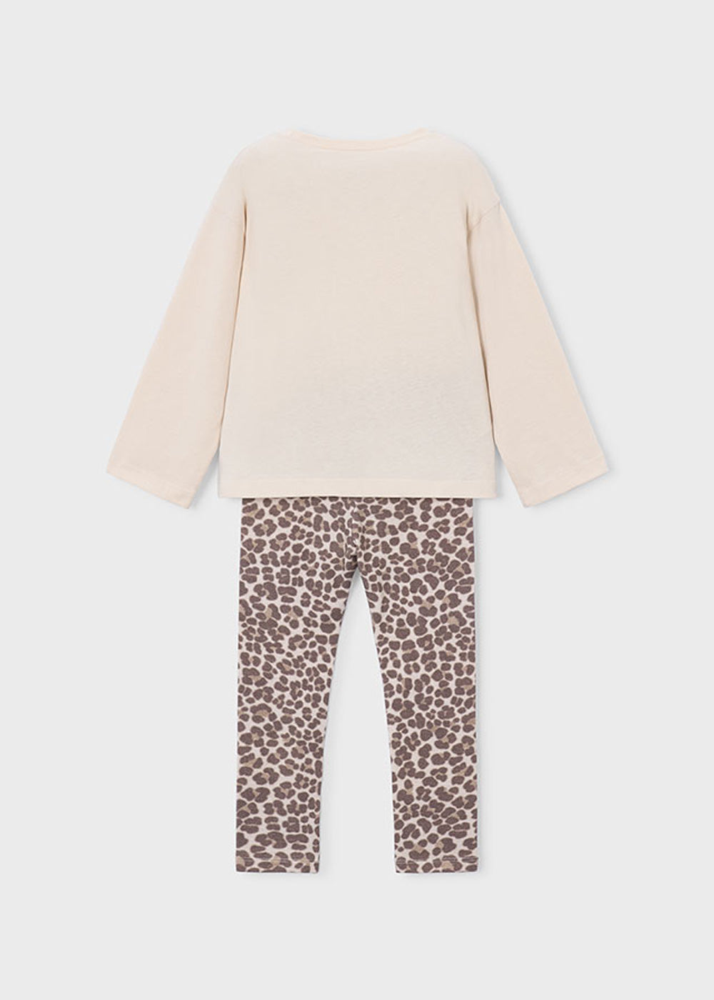 Completo da bambina Mayoral 4734 panna animalier - dettaglio 1