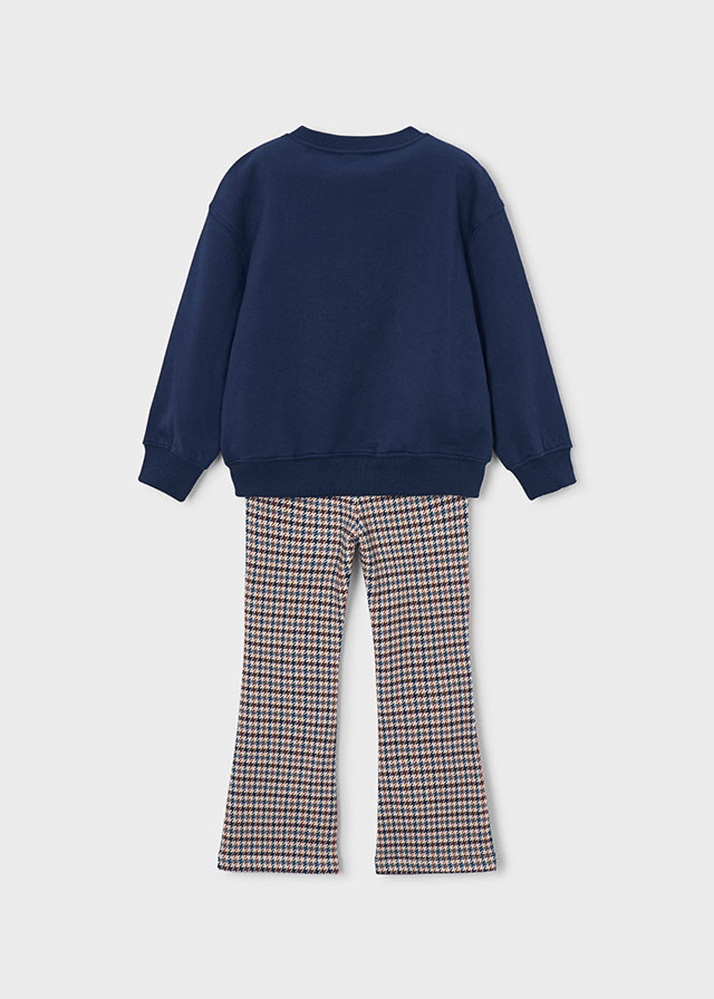 Completo da bambina Mayoral 4738 blu navy a quadri - dettaglio 1