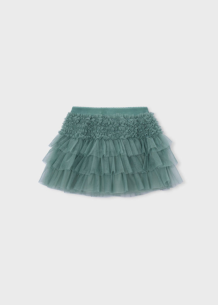 Gonna da bambina Mayoral 4906 verde in tulle - dettaglio 1